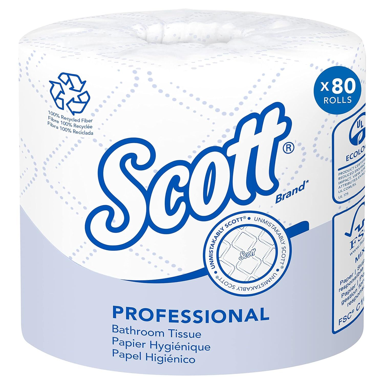 80 Rolls Scott Soft Toilet Paper 473 Sheets 2Ply No Clog Septic Safe Bulk Supply