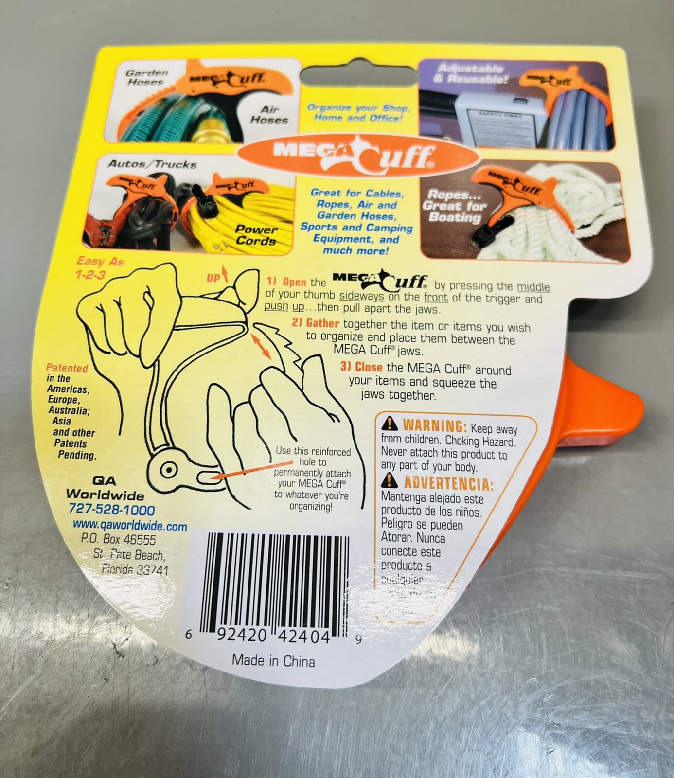 Cable Cuff Mega Cuff – Single Extra Large Reusable Serrated Cable Organizer.🔥
