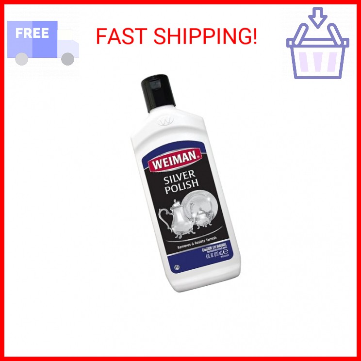 Weiman Silver Cream Cleaner 3-in-1, Anti-Tarnish Technology, Safely Clean, Polis