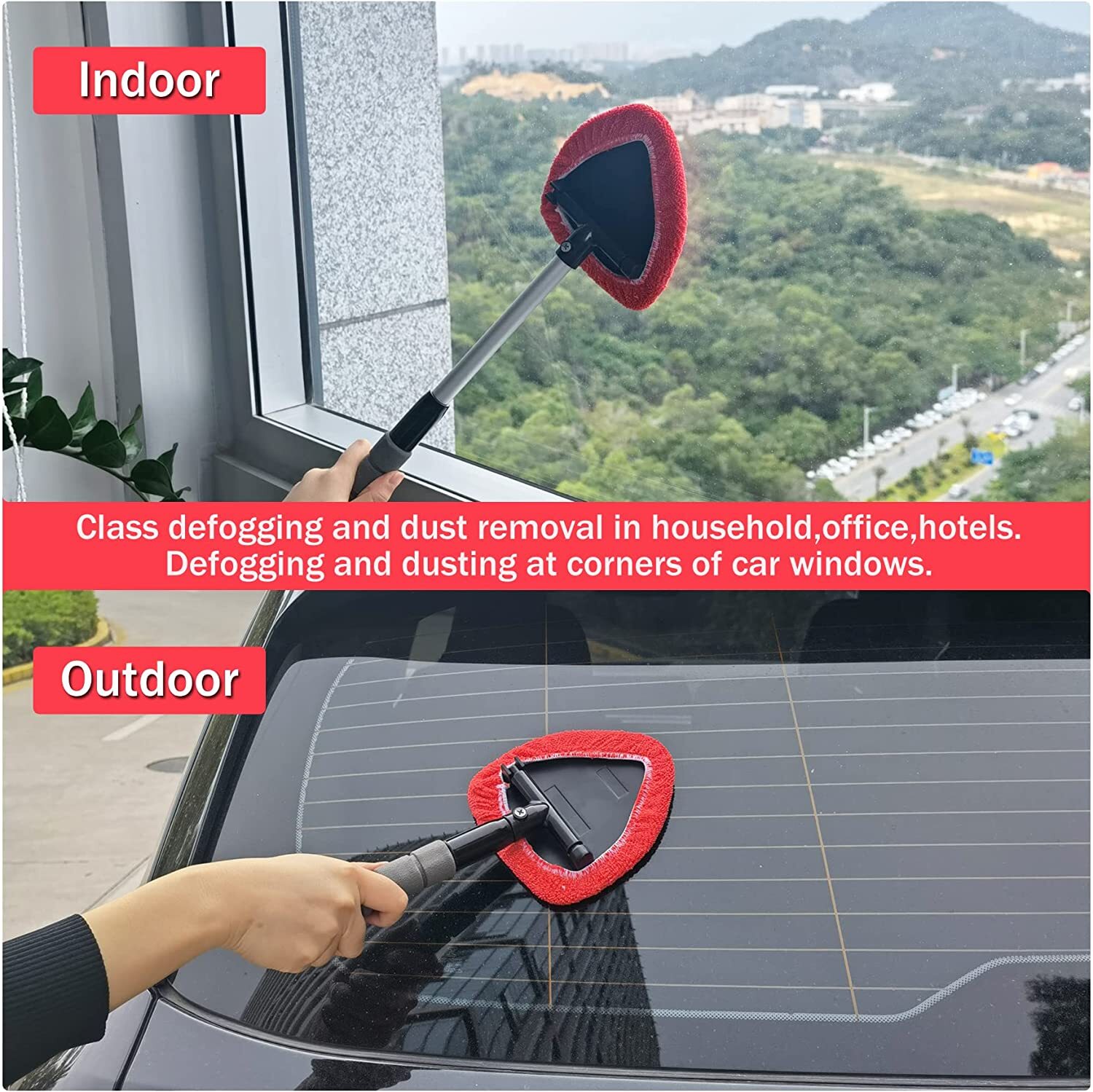 Windshield Cleaning Tool Kit Car Window Glass Wiper Cleaner Brush Extendable