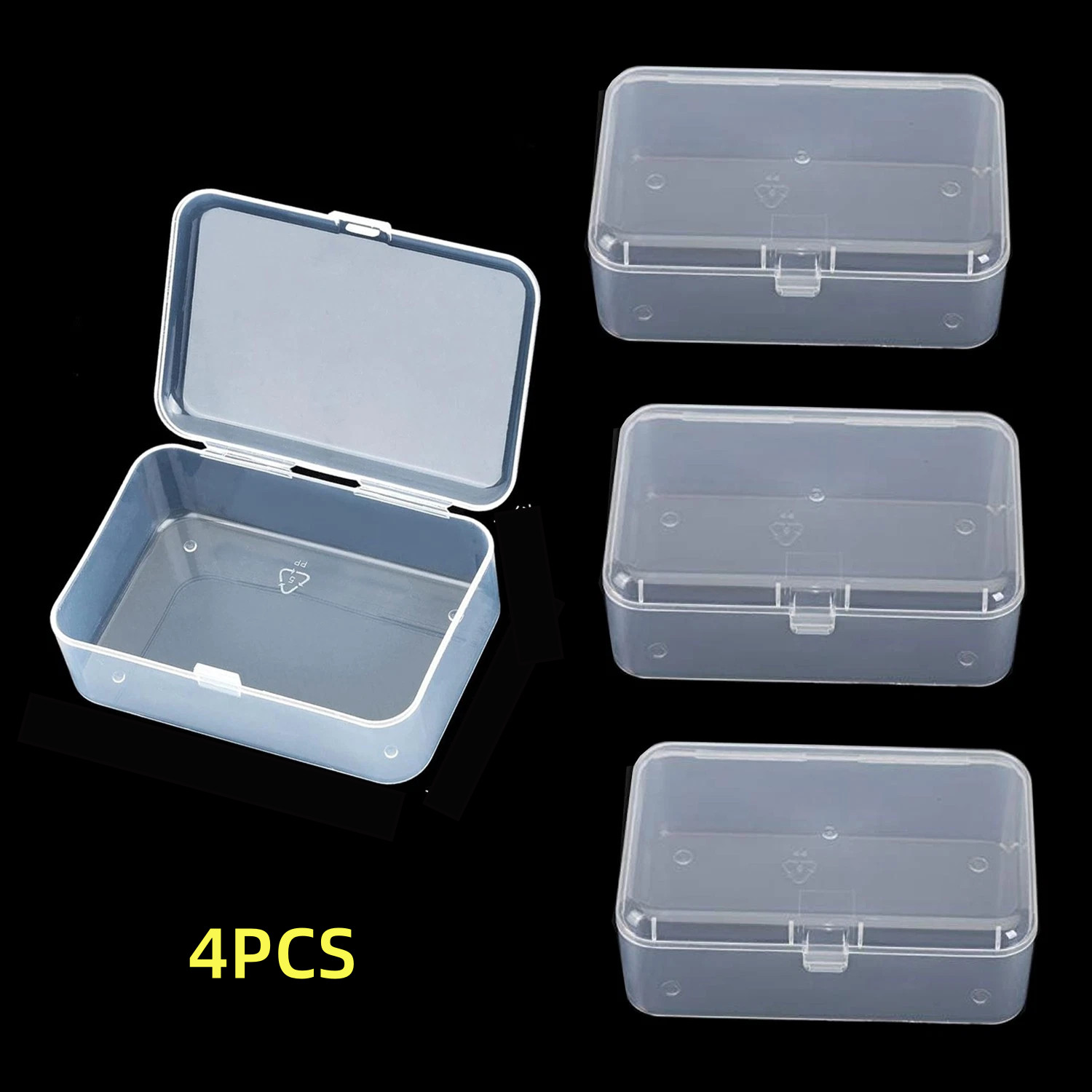4X Small Plastic Storage Container Box DIY Coins Screws Jewelry Travel Beads