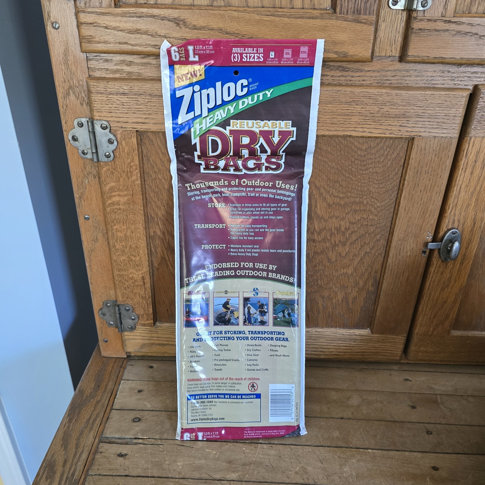 Ziploc Heavy Duty Reusable Dry Bags Size Large 6 Bags 1.1 ft X 1.0 ft Storage