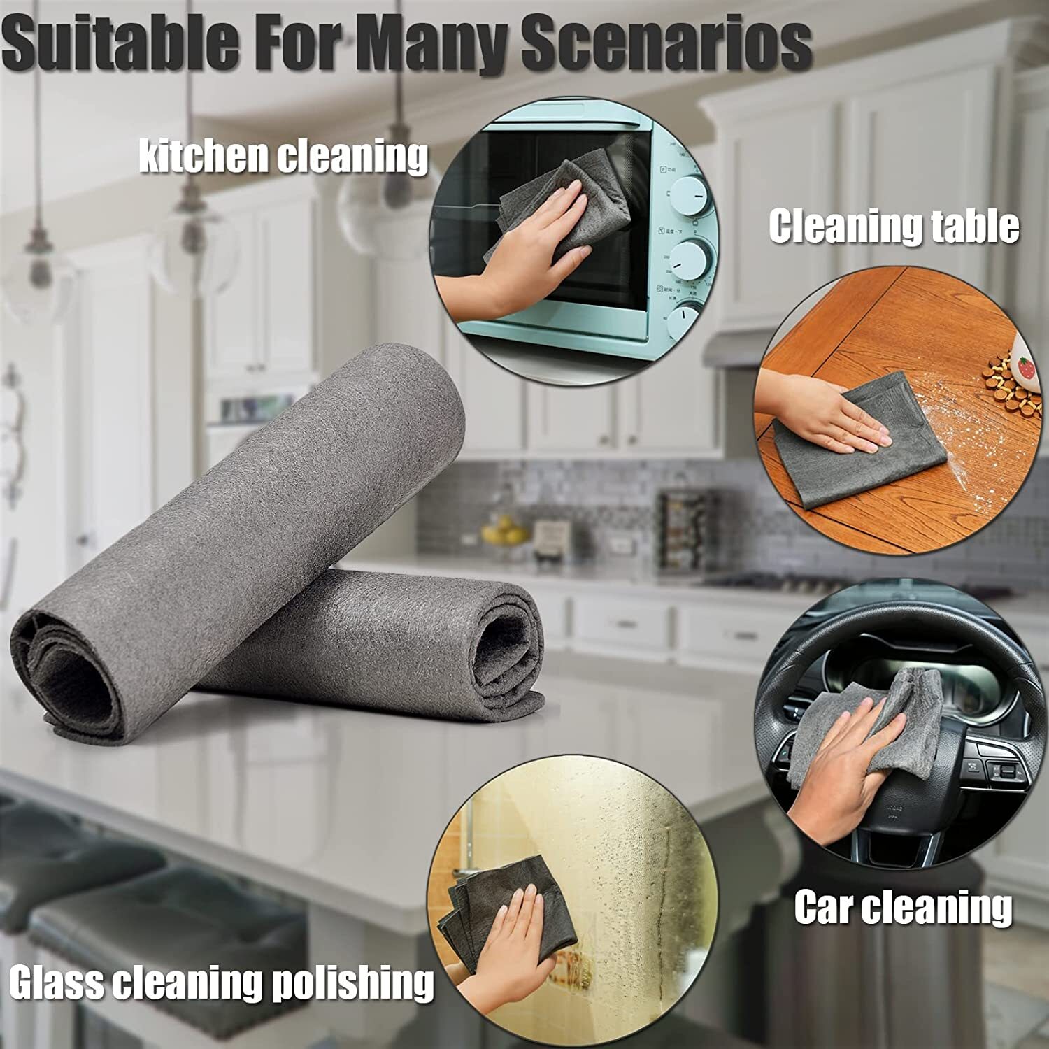 5-20 Thickened Magic Cleaning Cloth Reusable Thicken Microfiber Cleaning Rags