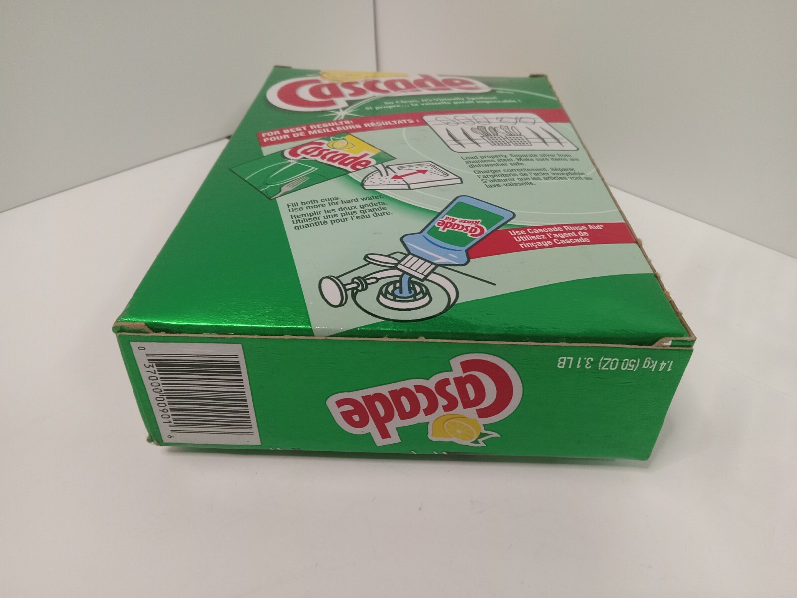 Cascade Lemon 1990s VINTAGE dishwasher powder 2.5Lbs Left Pure Rinse Formula