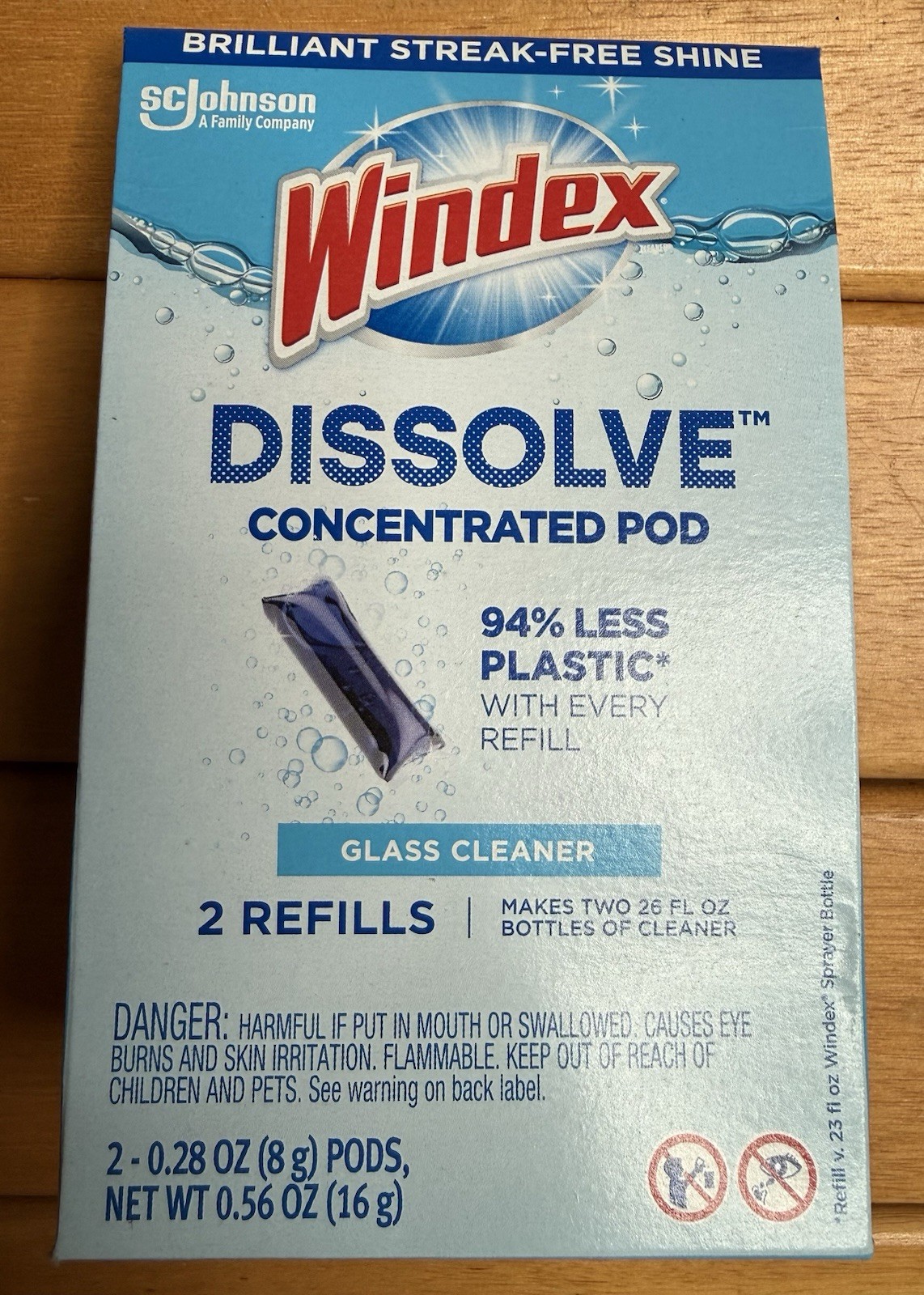 Windex Dissolve Concentrated Pod Refill 2 Count Glass Cleaner Makes 26fl Per Pod