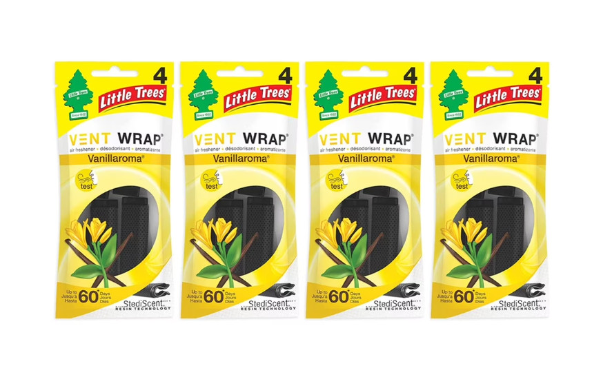 Little Trees Vent Wrap Air Freshener, Vanillaroma, 4-Packs (4 Count)