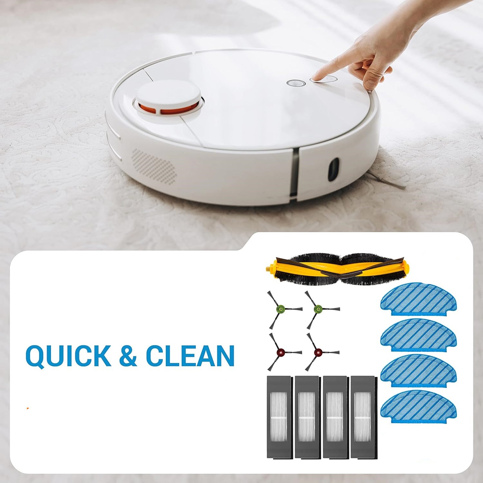 1 Set Mop Cloths Part For Ecovacs DEEBOT OZMO T9 T8 AIVI Max N8 Pro + Vacuum