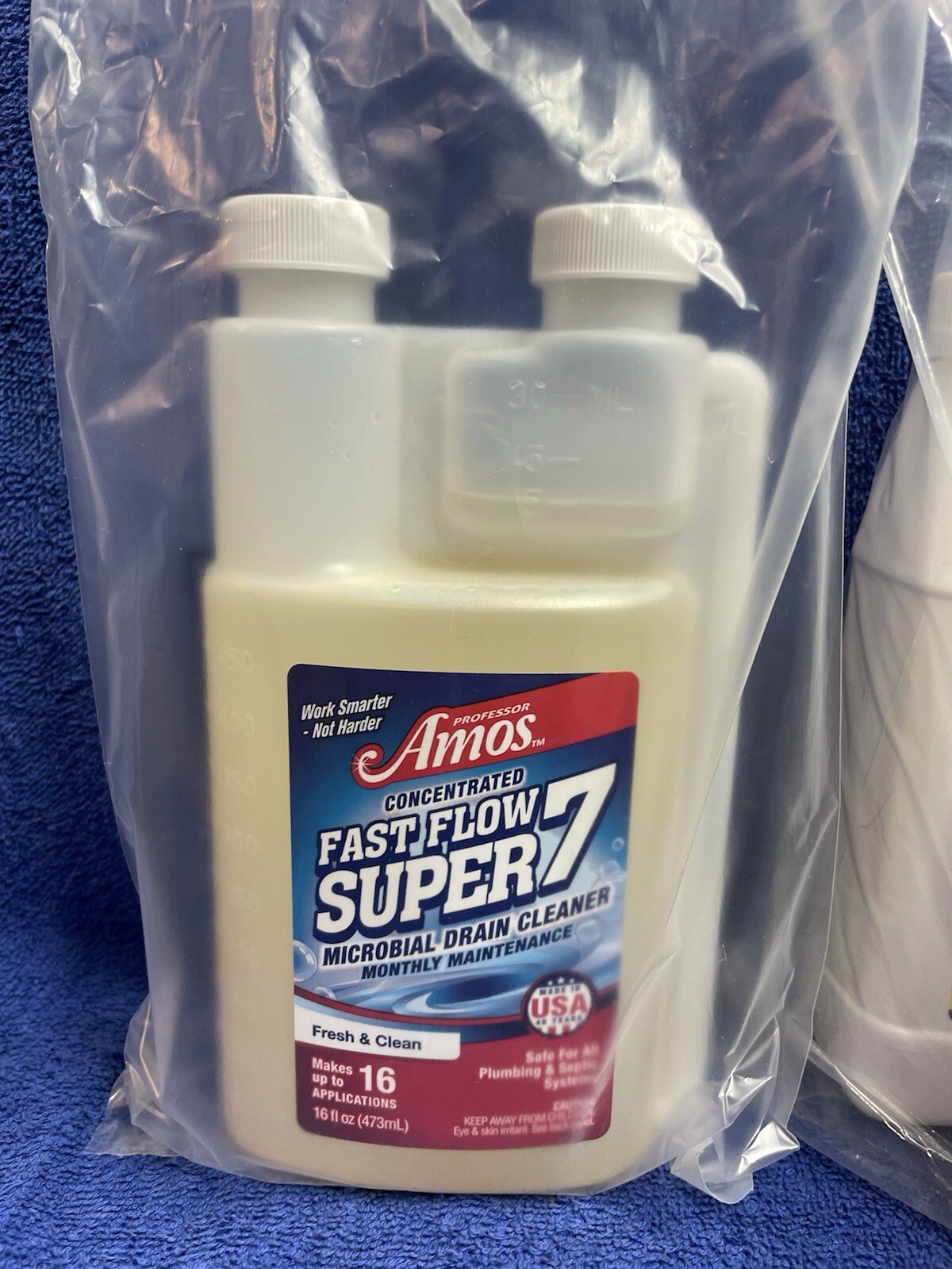 Professor Amos Super Fast Drain Cleaner set/2 32 fl Oz +Faster Flow Super 7 16oz