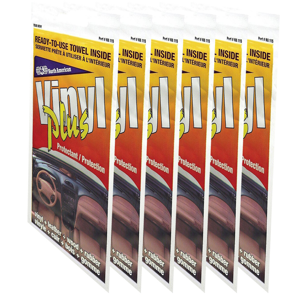 Blue Magic Vinyl Protectant Towel, Good for Vinyl, Leather, Wood & Rubber – 6PK
