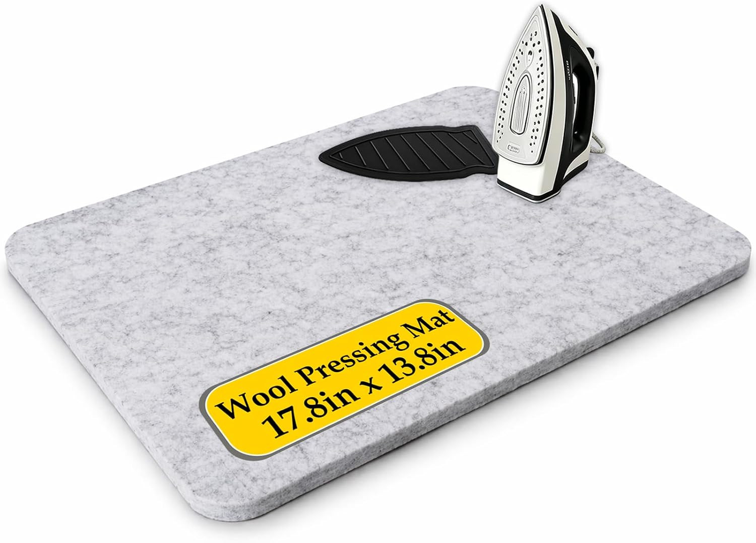 17.8″x 13.8″ Wool Pressing Mat | 0.5 Inch Thick Ironing Board for Quilter, Se…