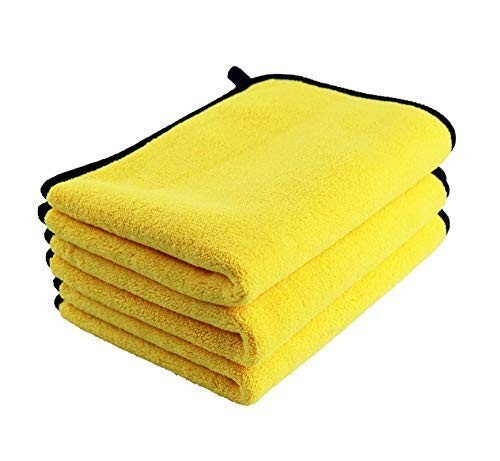 microfiber towel car detailing claning 16×16 inch, 3 pack towels for kitchen