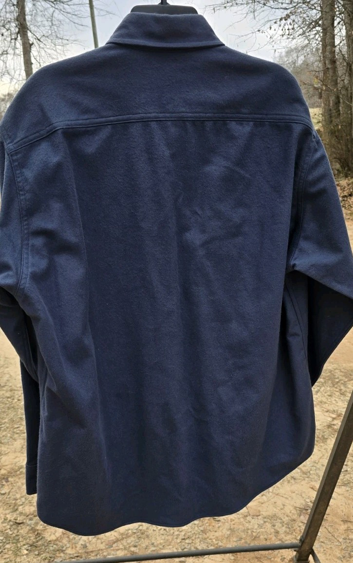 WOOLRICH Sz L Mens Thick Chamois Made in USA BUtton Front Shirt Georgia Pacific