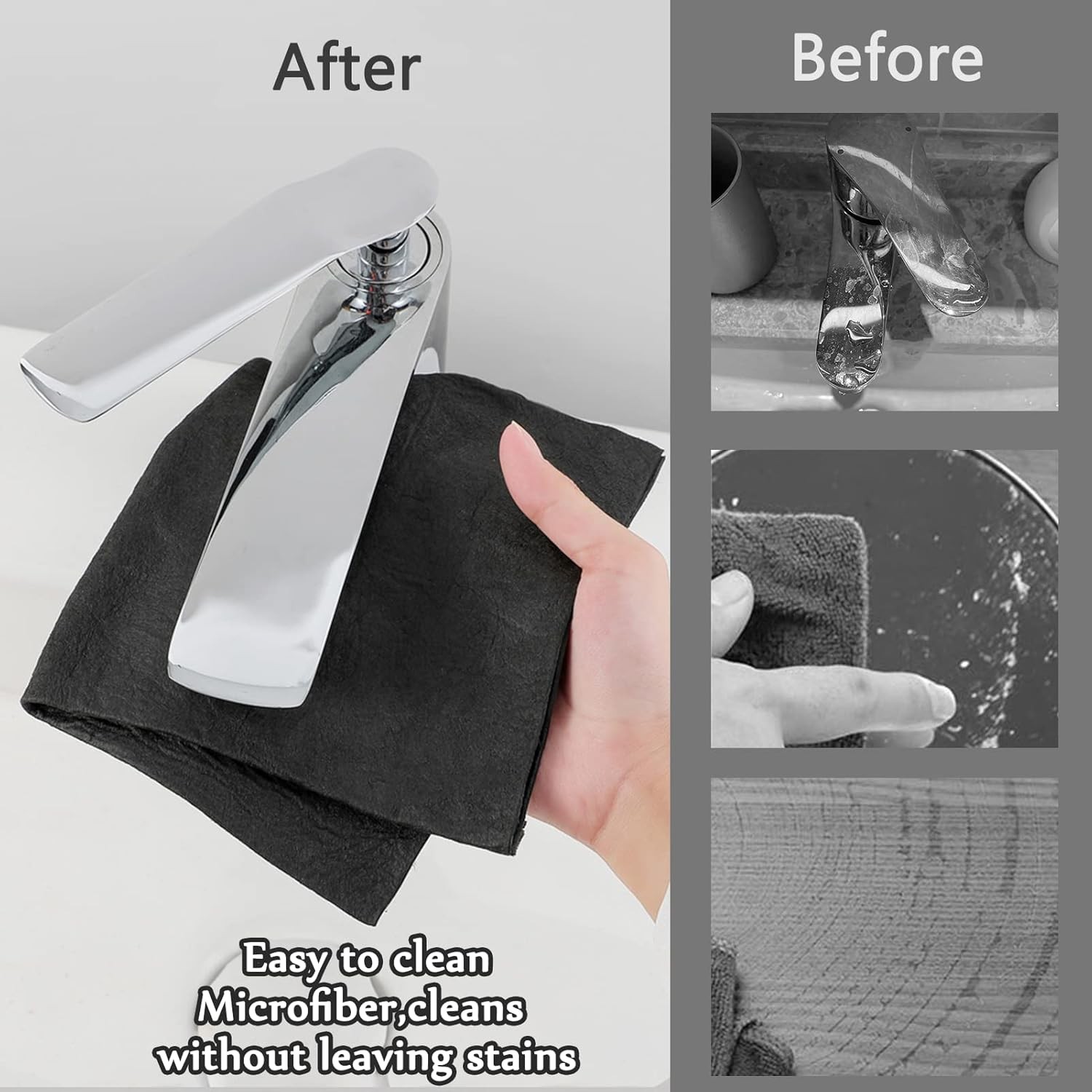 10PCS Magic Glass Cleaning Cloth Microfiber Cleaning Towels for Windows Kitchen