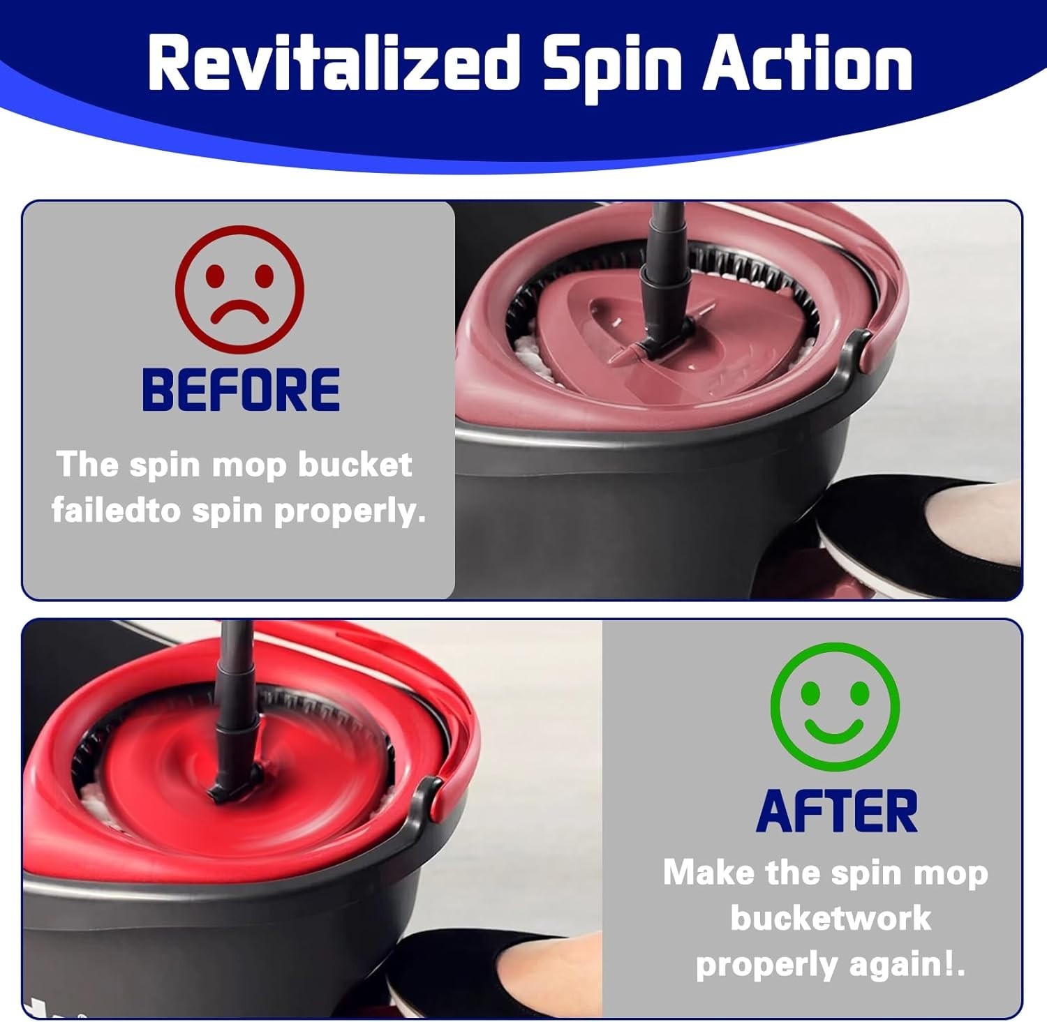 3 Pack Mop Bucket Pedal Bearings – Compatible with O-Cedar Systems