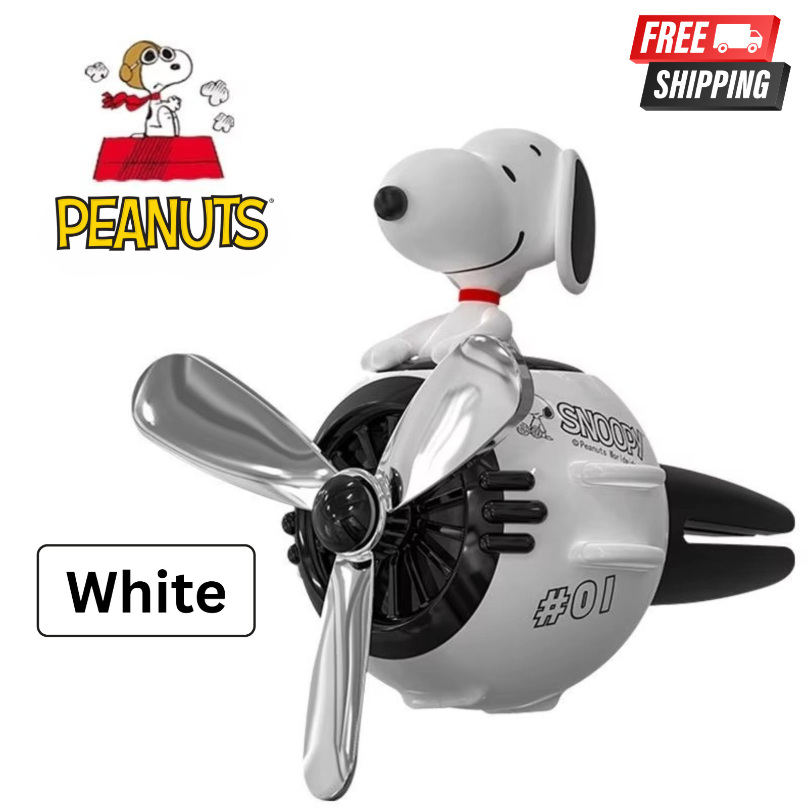 🚗 Snoopy Car Air Freshener – Cartoon Vent Mounted Purifier Gift – Rotating Fan