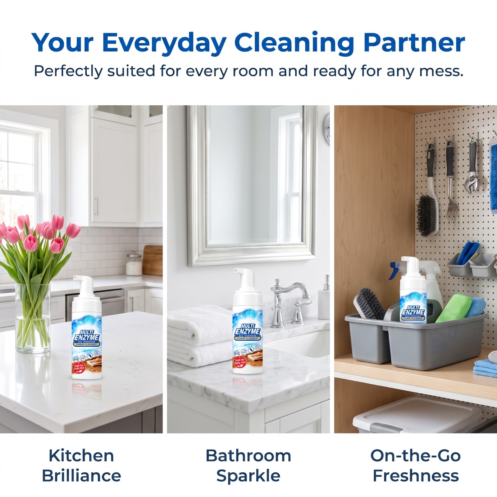EaseHub Multi-Enzyme Cleaner is suitable for kitchens, furniture, and carpets