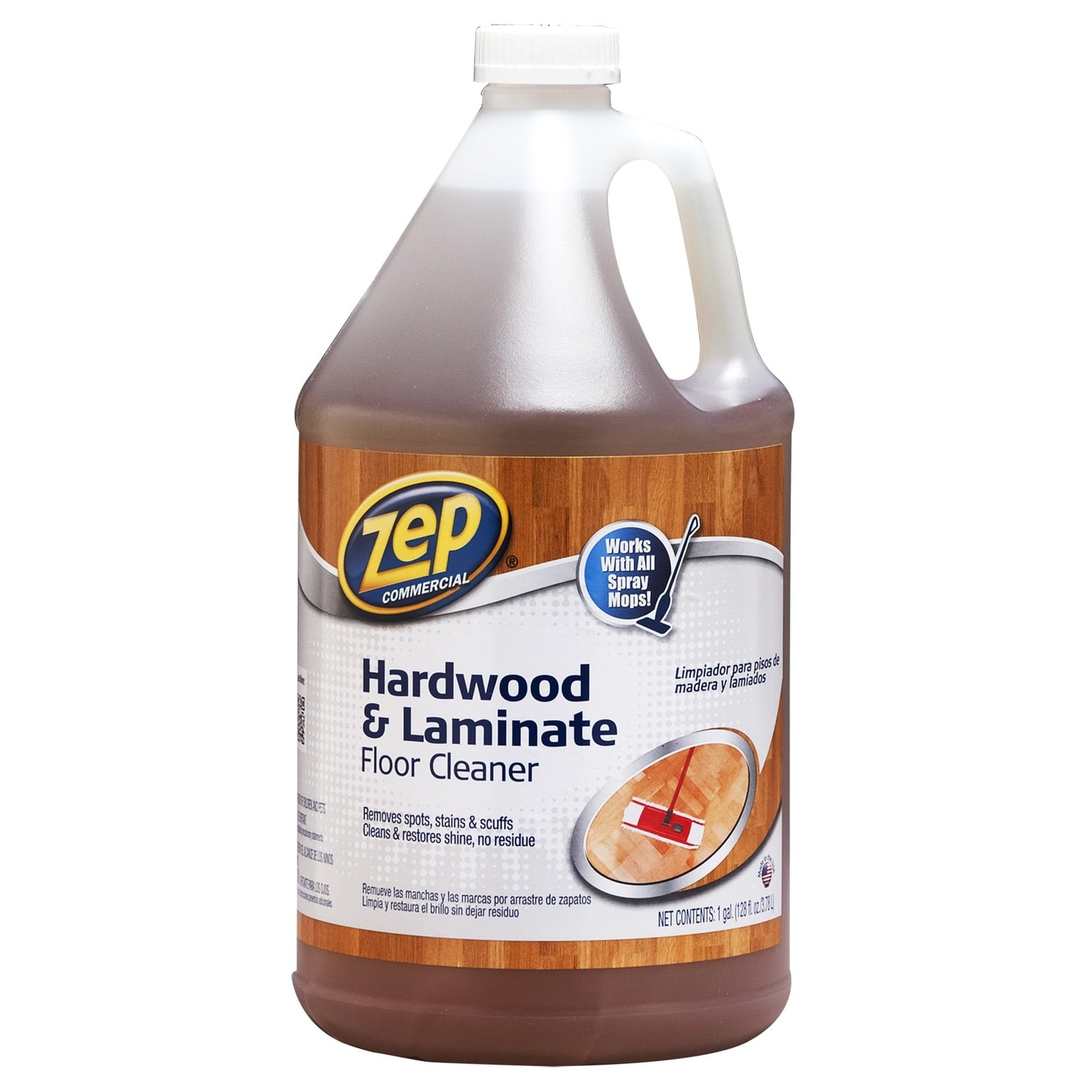 Zep 128 Fl Oz Hardwood Laminate Floor Cleaner Pro Grade Fresh Scent 1 Gallon