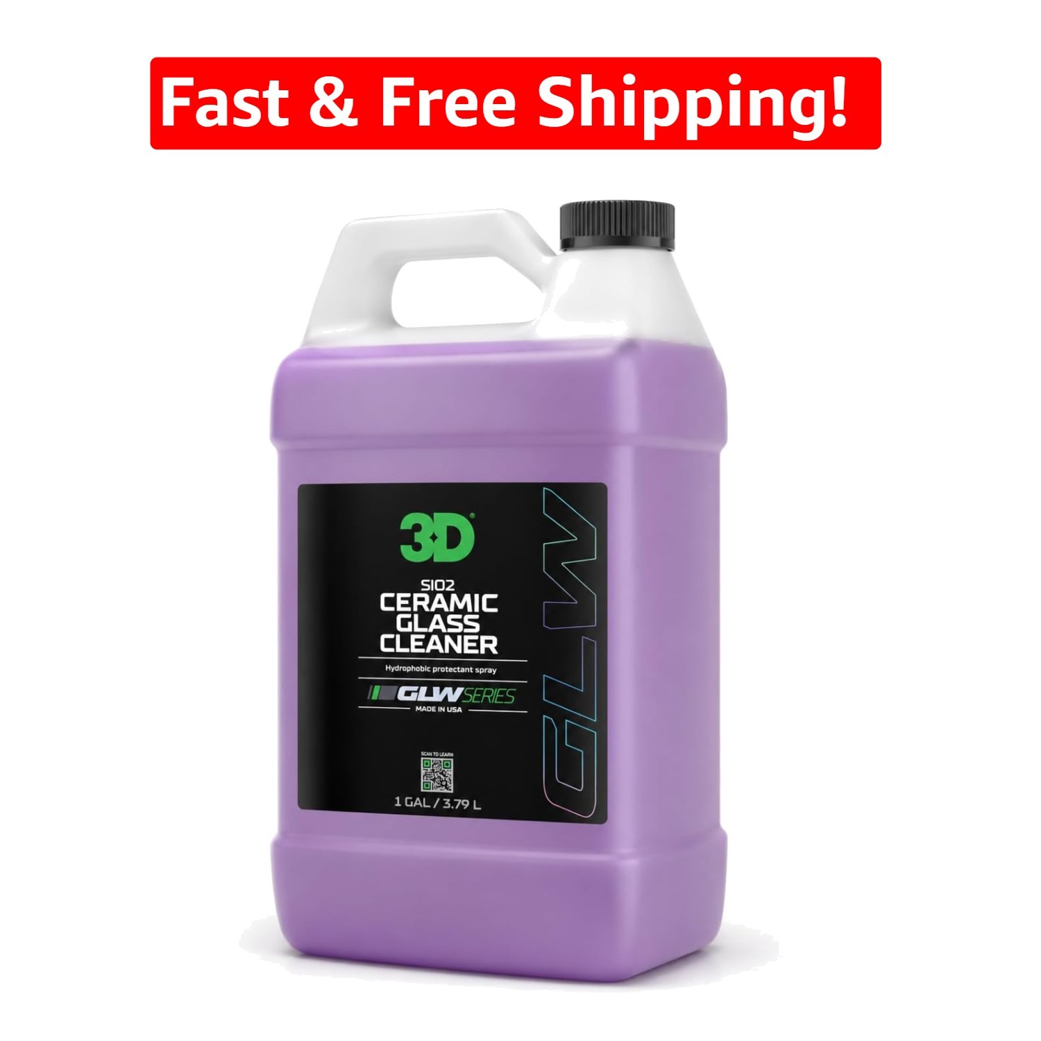 Professional SiO2 Glass Cleaner 1 Gallon – Clear & Protected Windshields Anytime