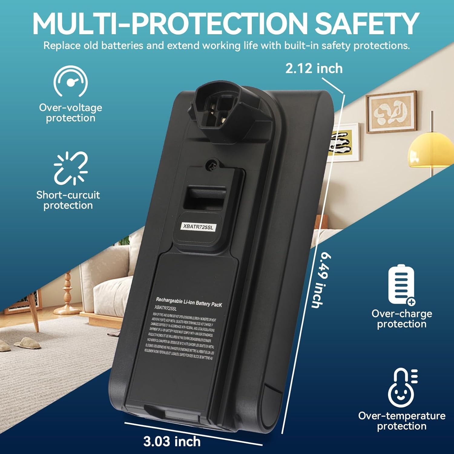 25.2V Battery for Shark XBATR725SL Replacement for IZ840H IZ862H UZ865H IZ862HC