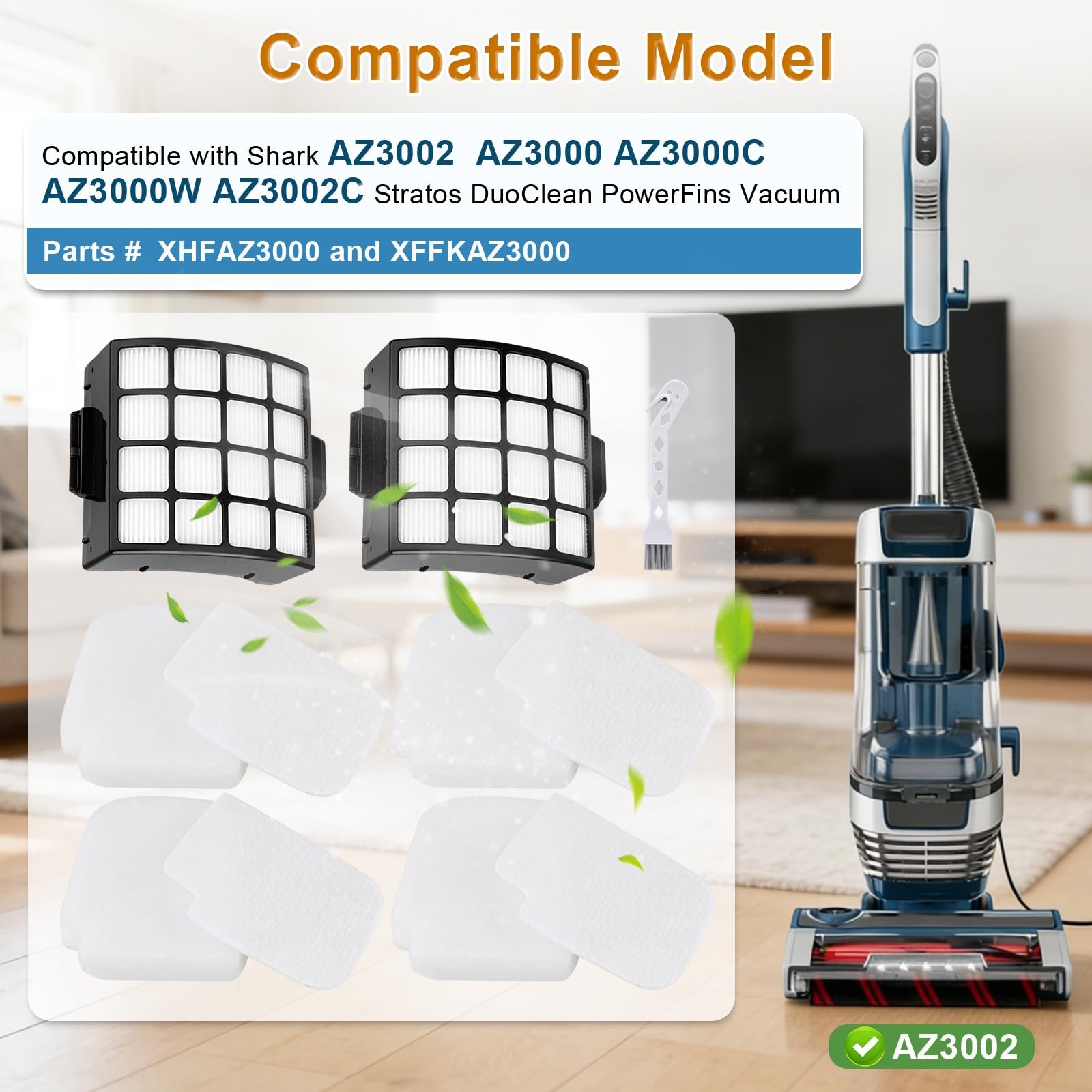 AZ3002 AZ3000 Filters Replacement for Shark Stratos Upright Vacuum AZ3002 AZ3…
