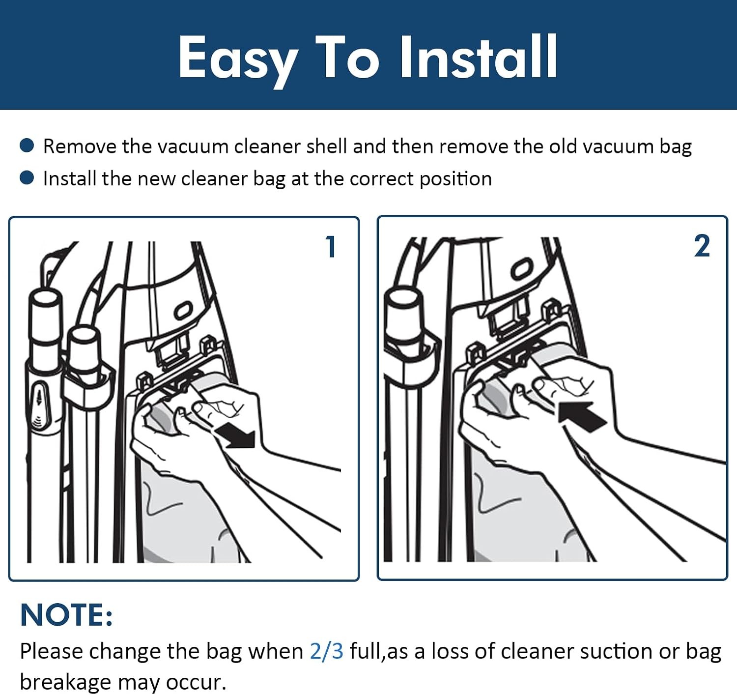 Replacement for Kenmore 53294 O HEPA Cloth Vacuum Bags for Kenmore Upright