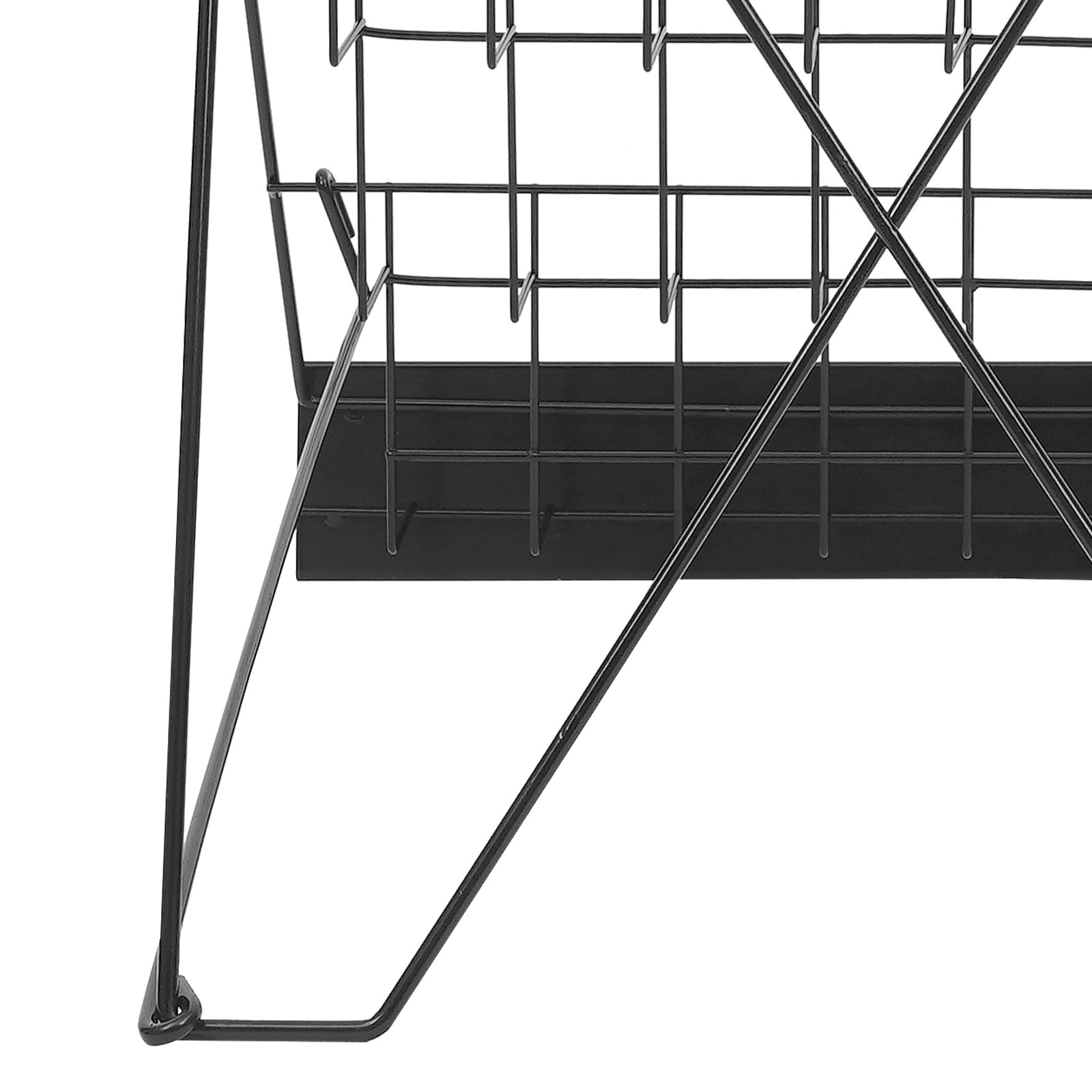 Wire Magazine Rack Comic Foldable Iron Book Display Stand with 6 Tiers