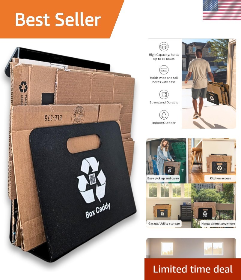 Durable Self-Standing Cardboard Storage Bin – Eliminate Clutter, Eco-Friendly