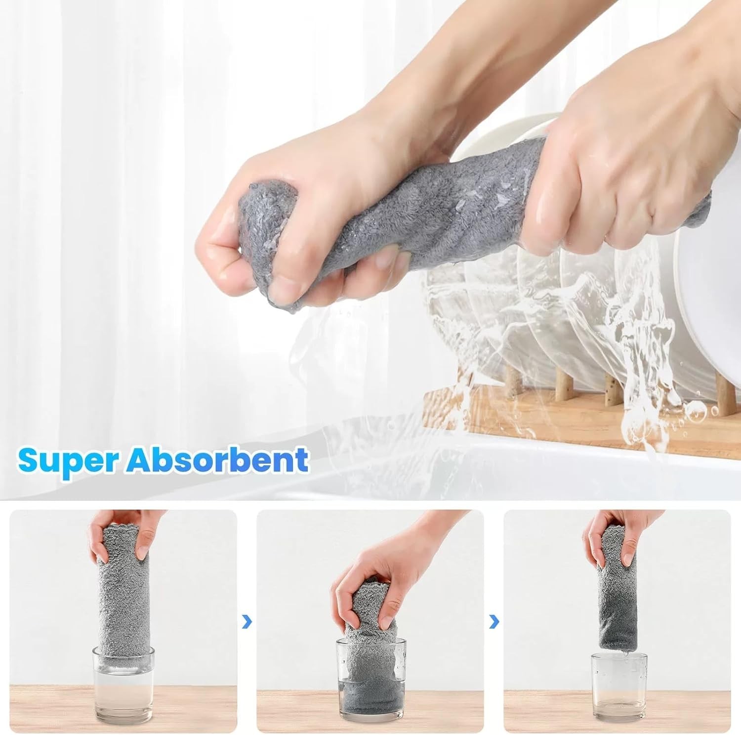 12 Pack Cleaning Cloth,Ultra Soft Absorbent Quick Drying Microfiber Cleaning rag