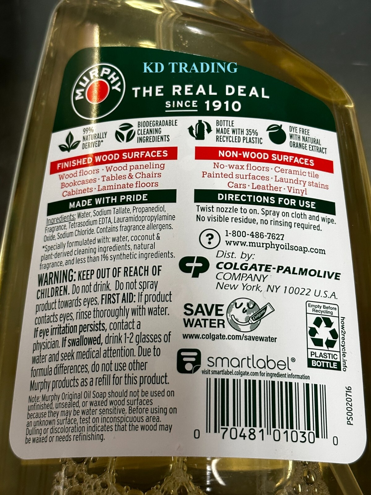 (2-Pk) MURPHY Original Natural ORANGE OIL Soap Multi-Use Wood Leather Vinyl Cars