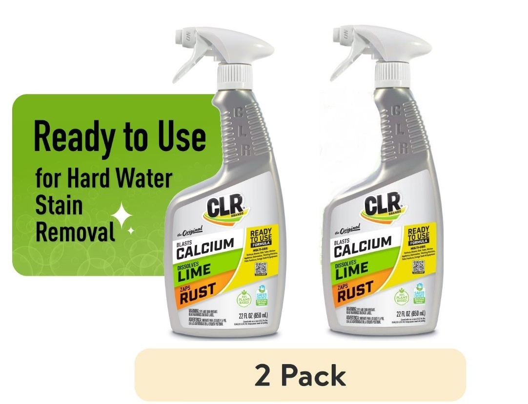 CLR Calcium Lime and Rust Remover EPA Safer Choice 22 oz Spray (2 Pack)