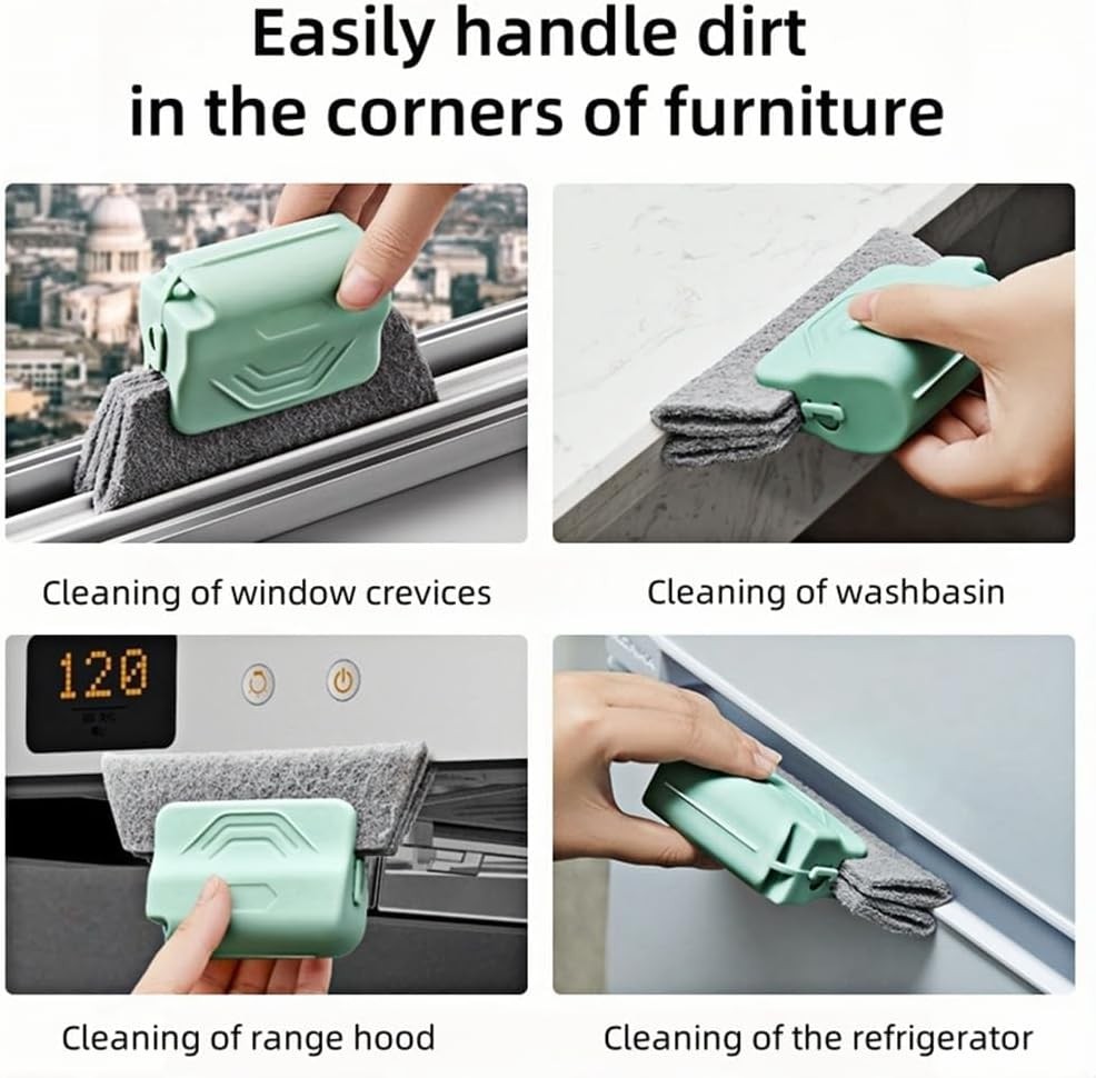 Magic Window Track Cleaner, 2025 New Window Groove Cleaning Brush Tools Set,