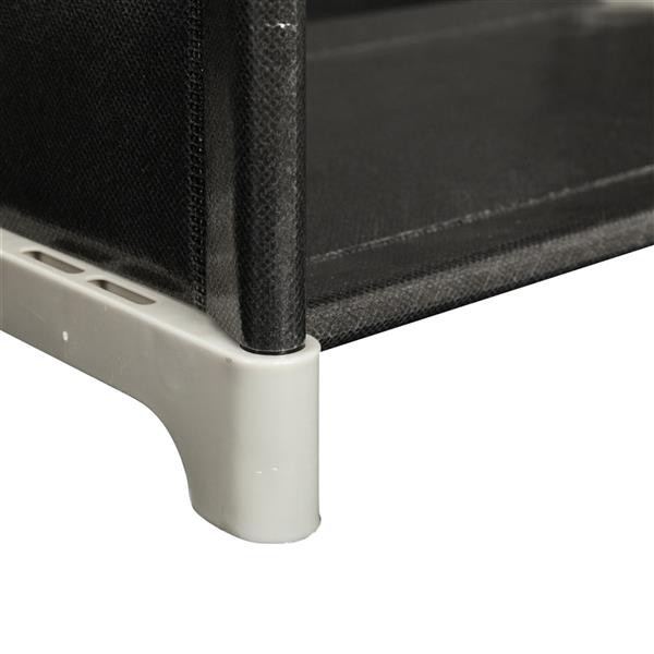 9-Cube Storage Shelf Black Fabric Organizer Unit 3-Tier Assembled Rack