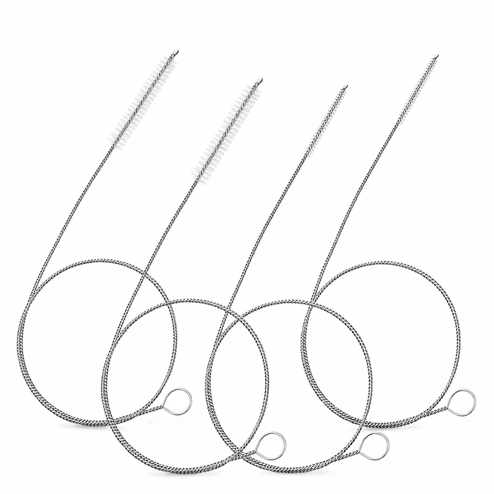 4 Pack Extra Long Pipe Cleaner Brushes 40 Inch White