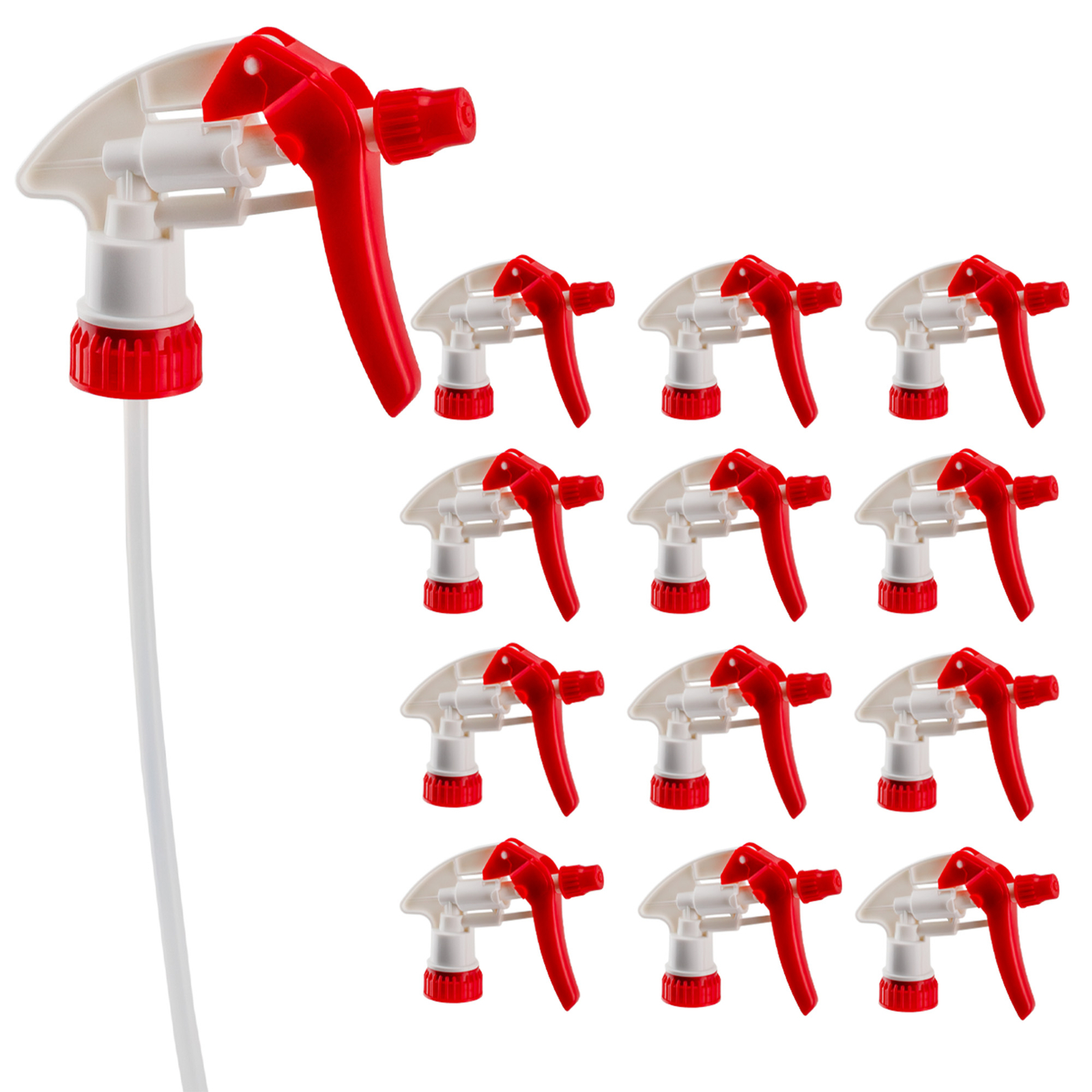 28-400 White w/ Red Trim Replacement Trigger Sprayer Nozzles 12pk, 28mm
