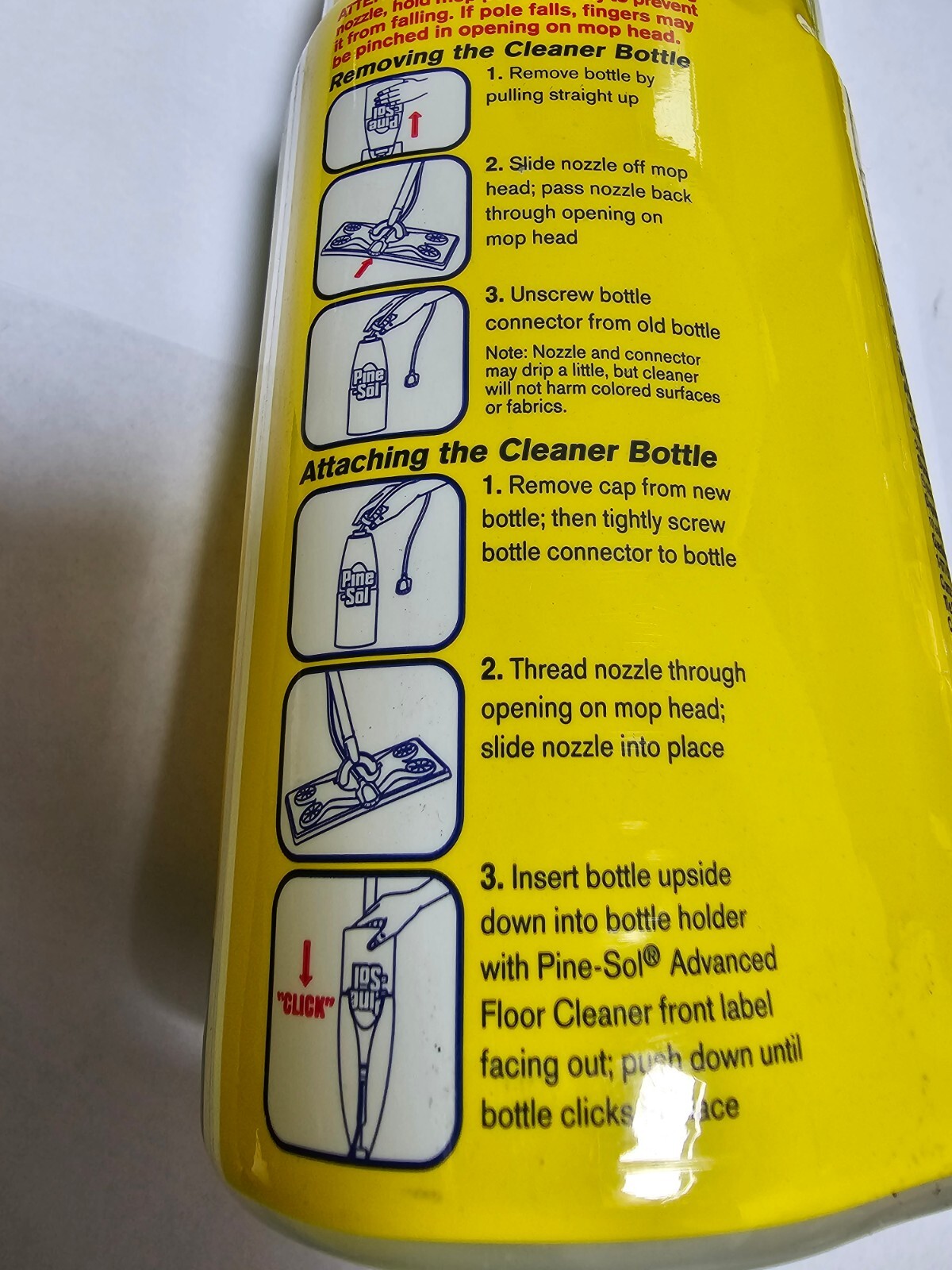 Clorox Ready Mop Pinesol Lemon Fresh Advanced Floor Cleaner Refill Bottle 24 oz.