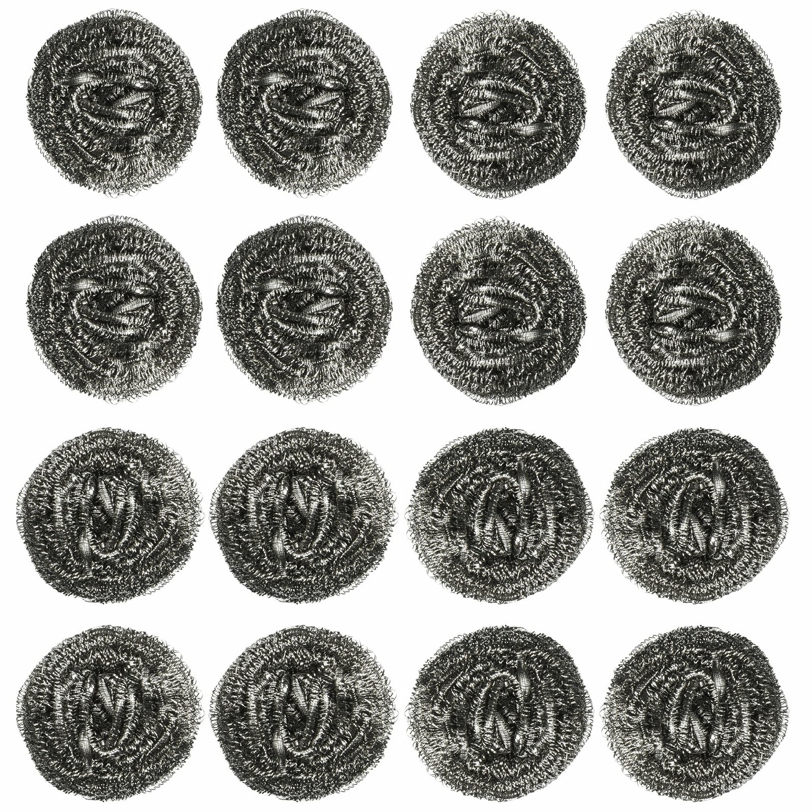 16 Pcs Stainless Steel Kitchen Cleaning Sponges Scouring Pad Steel Wool Scrubber