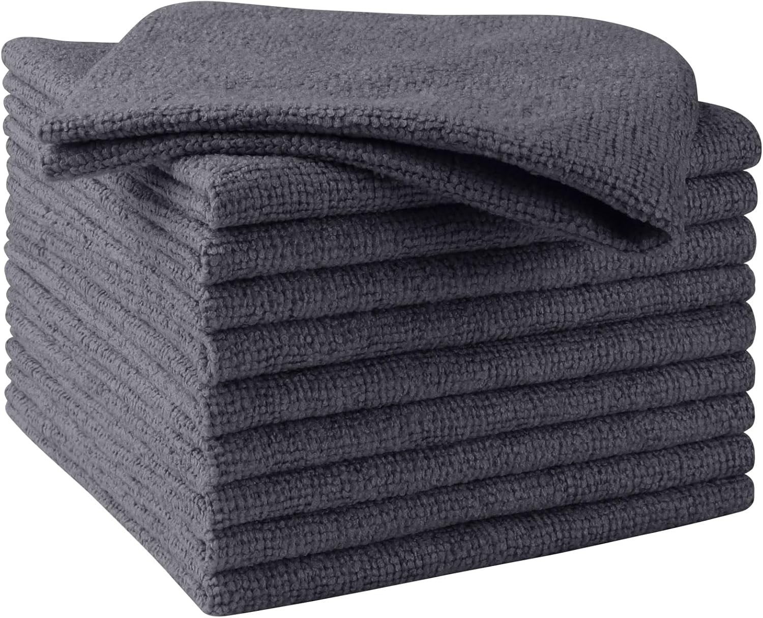 Super Absorbent Microfiber Cleaning Rags, 10 Count for Home and Vehicle Cleaning