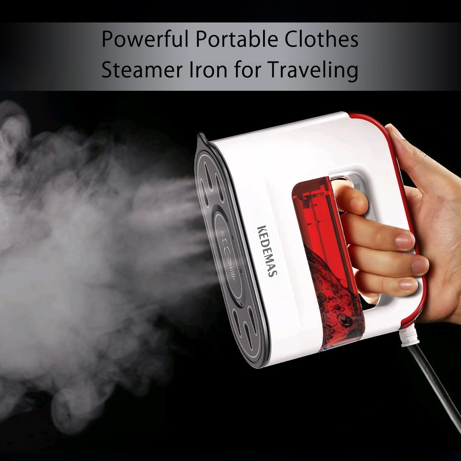 Portable Steamer Iron, 1300W Travel Mini Iron, Ideal for All Fabrics, Horizon…