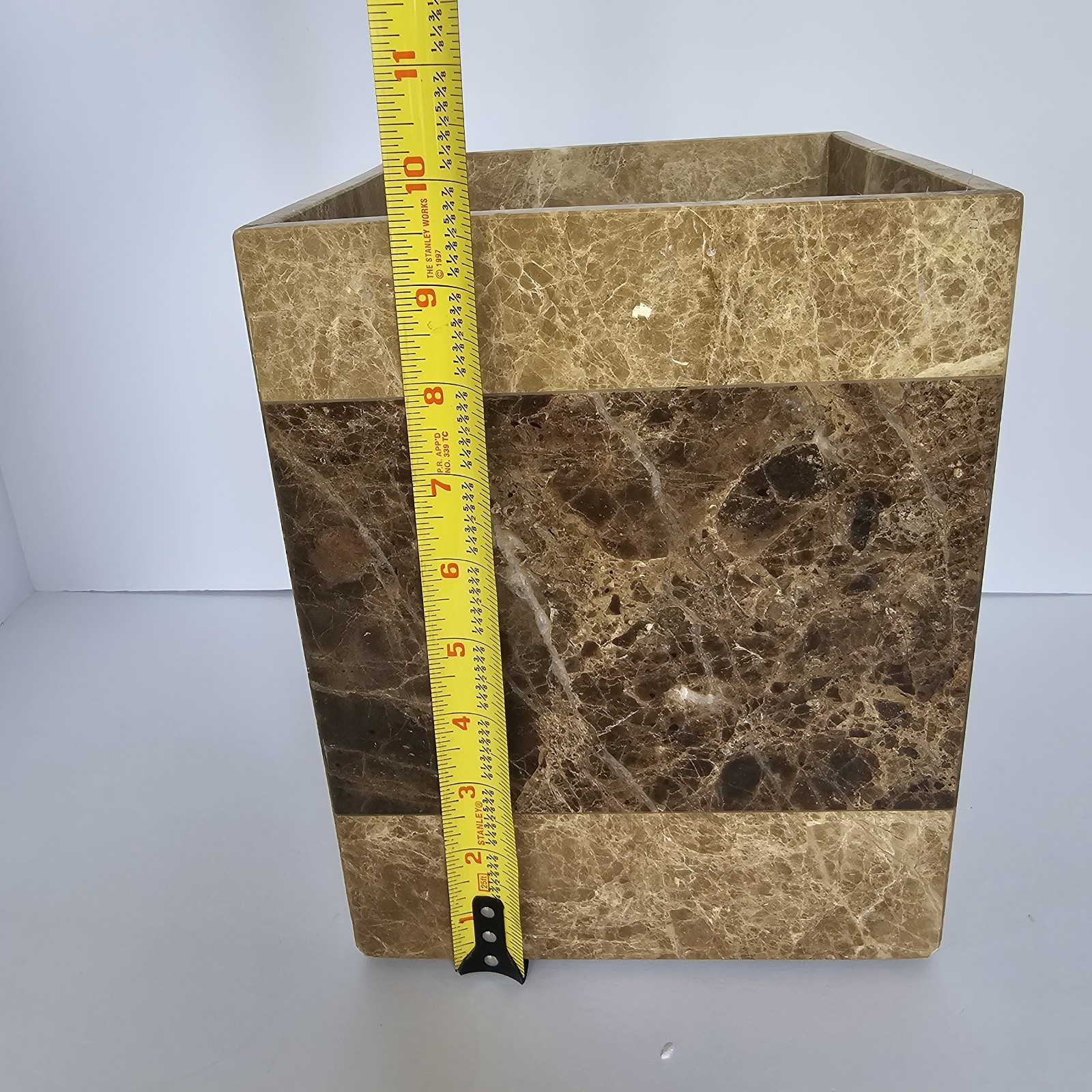 Marble Stone Wastebasket Heavy