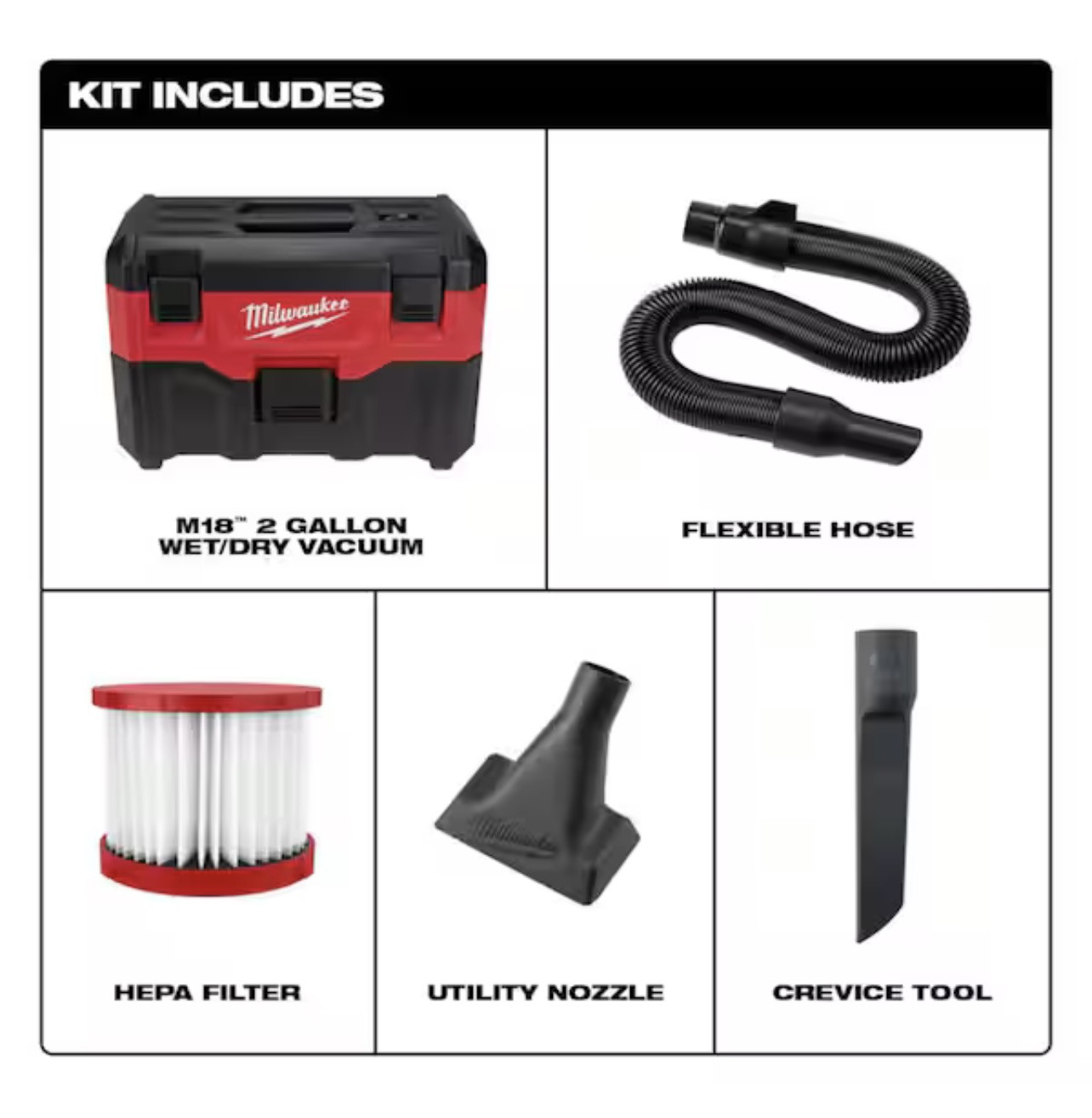 Milwaukee 0880-20 18V Wet/Dry Vacuum, Bare Tool