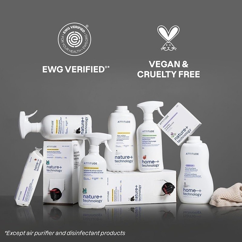 Natural Multi-Surface Cleaner EWG Verified Vegan Non-Toxic Streak-Free Spray New