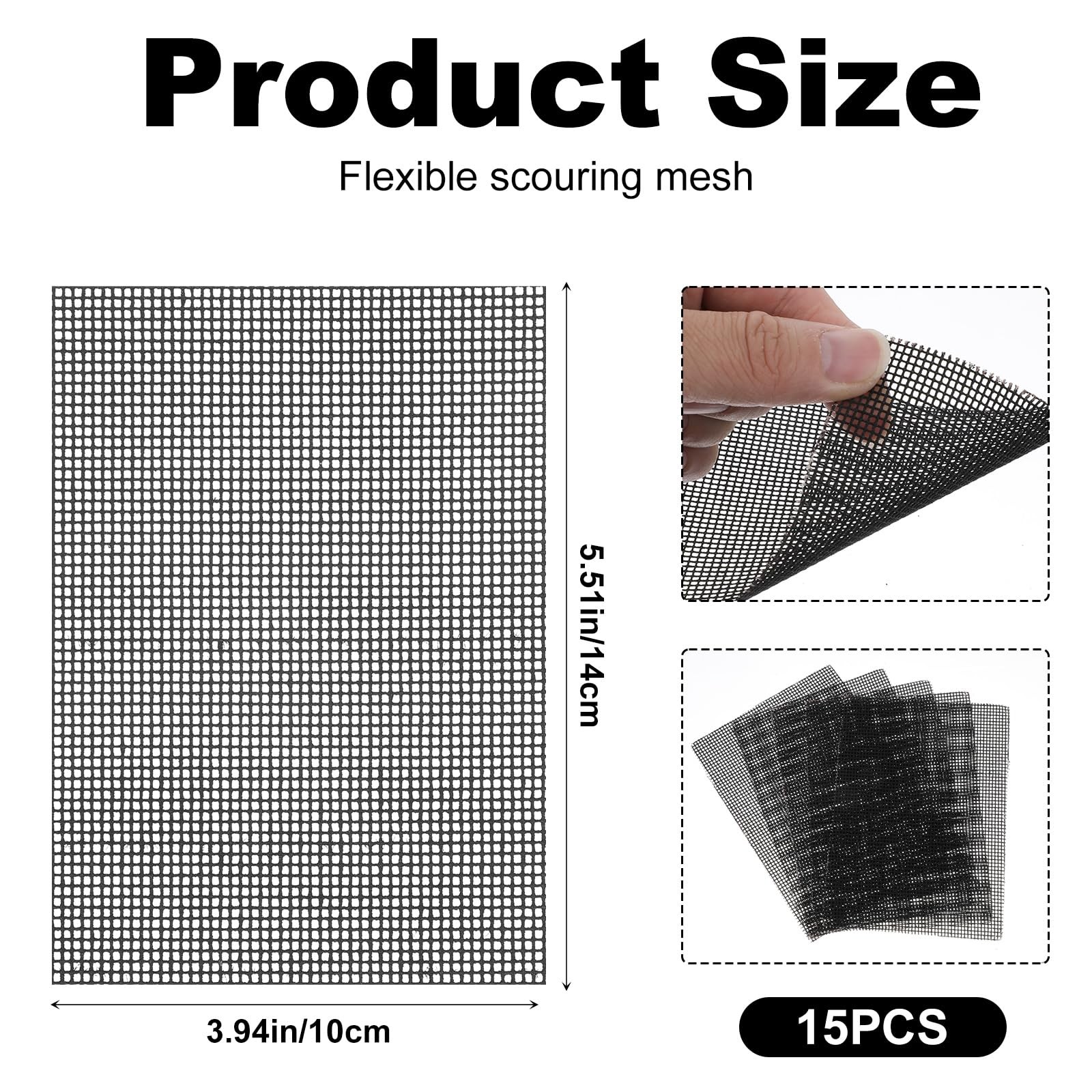 15PCS Cleaning Screens for Toilets, 5.5×4 Inch Flexible Mesh Pads Bowl Screen…