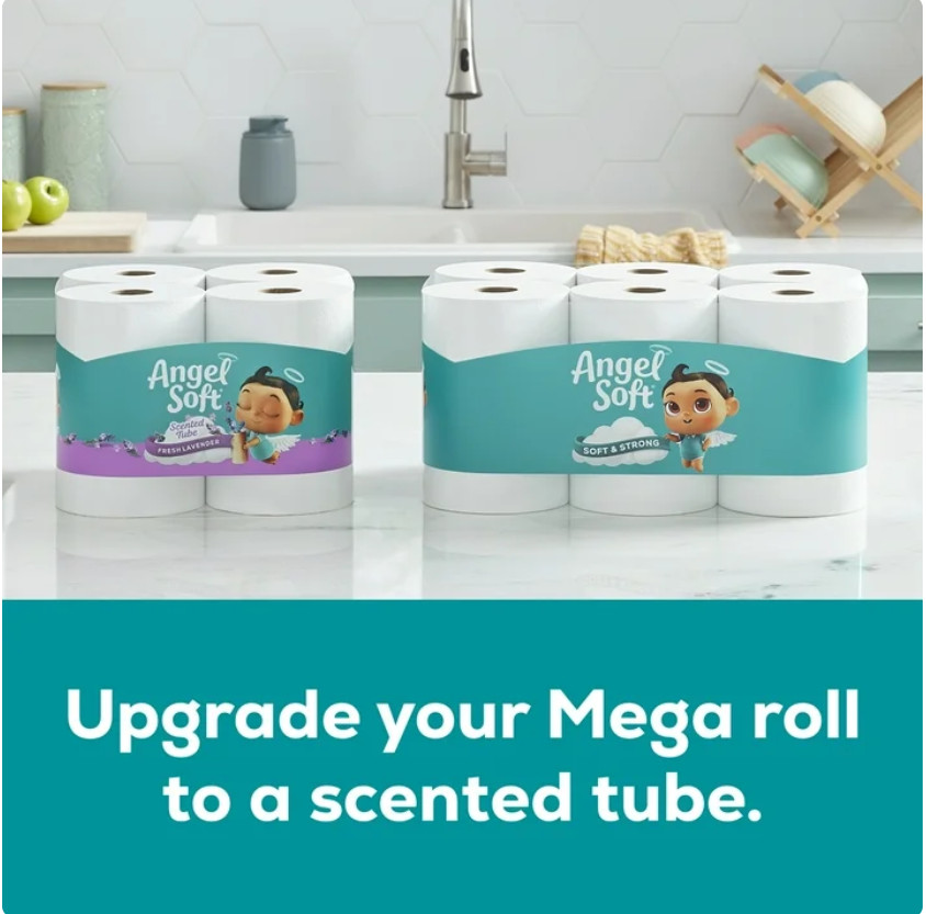 Angel Soft 2-Ply Toilet Paper 36 Mega Rolls 320 Sheets Per Roll Soft Bath Tissue