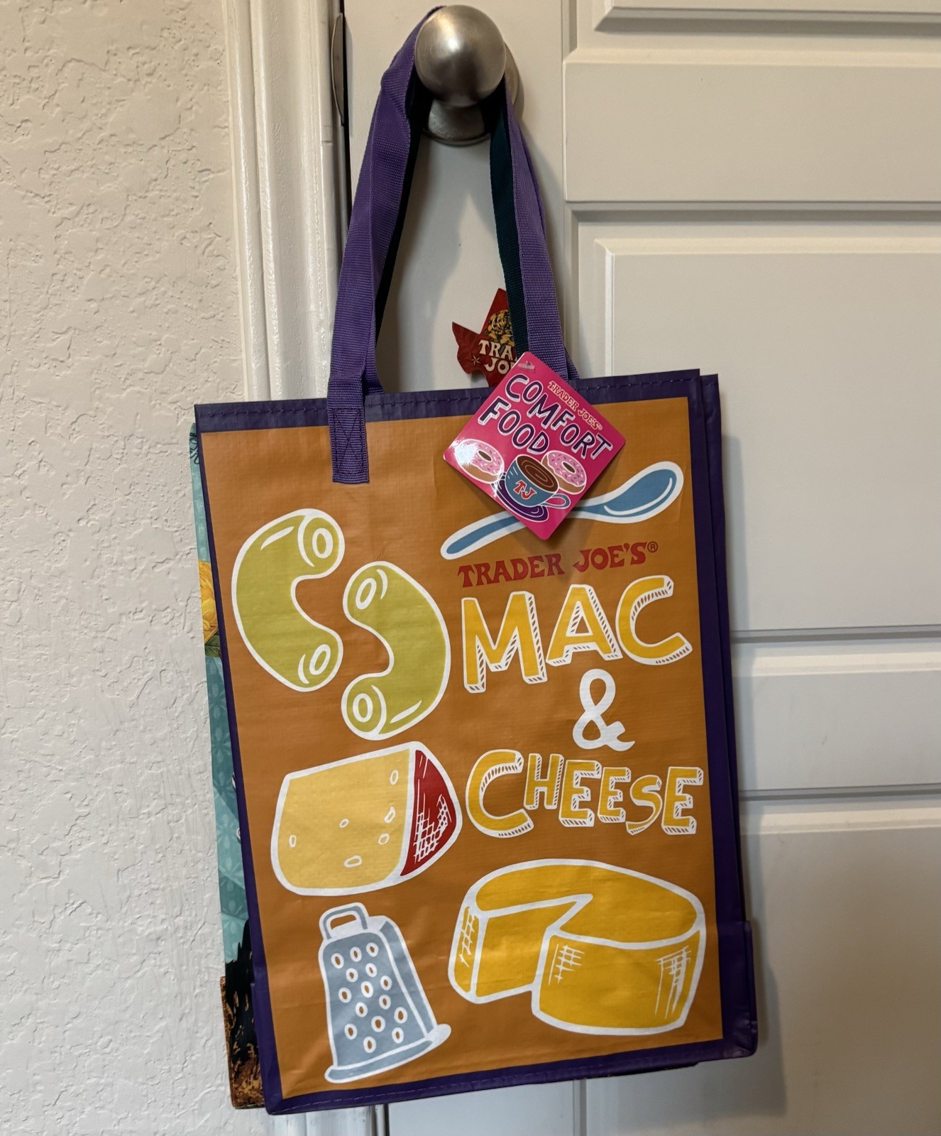 Trader Joe’s Reusable Shopping Bag Large Pop Art Multicolor Foldable