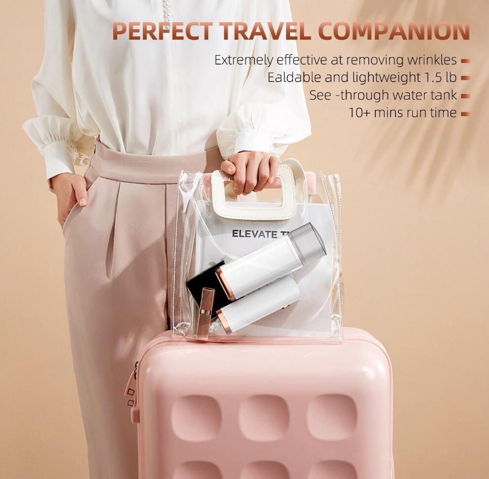 Foldable Handheld Clothing Steamer to Remove Wrinkles, Travel Size, 1200W, 110V